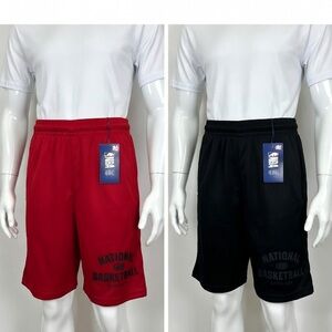 NBA Boys 2-Pack Basketball Shorts (Black & Red) - Size 10/12